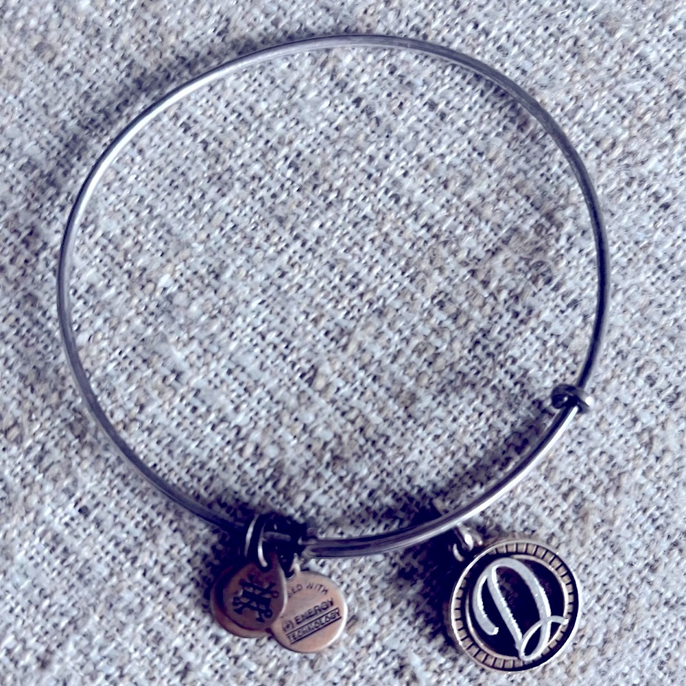 Alex & Ani “D” Initial Charm Bangle Bracelet